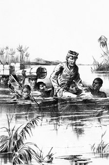 Livingstone on his last journey, 19th century. Artist: Unknown