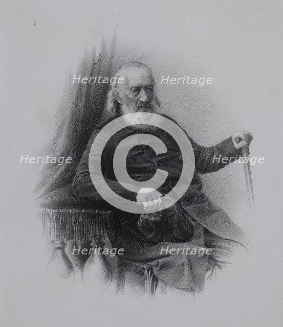 Portrait of the Decembrist count Sergey Volkonsky (1788-1865), 1860s.