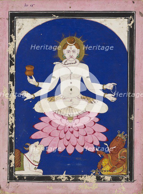 Shiva as a yogin, 19th century. Artist: Unknown.