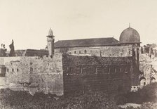 Jérusalem, Enceinte du Temple, Face sud de l'angle Sud-Est, 1854. Creator: Auguste Salzmann.