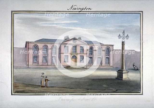 View of the Sessions House on Newington Causeway, Southwark, London, c1825. Artist: Anon