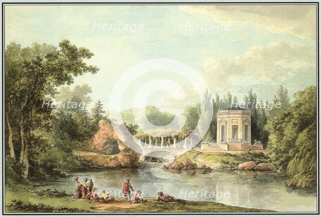 Le Rocher et le Belvédère à Versailles, 1786. Creator: Châtelet, Claude-Louis (1753-1795).