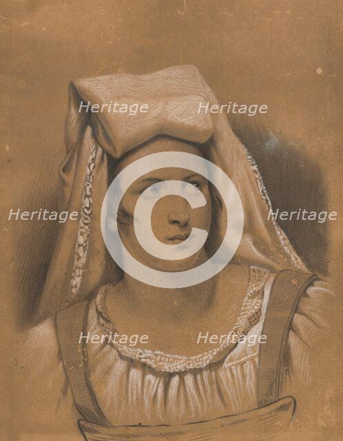 Portrait of a woman, 1860-1870. Creator: Frantisek Klimkovic.