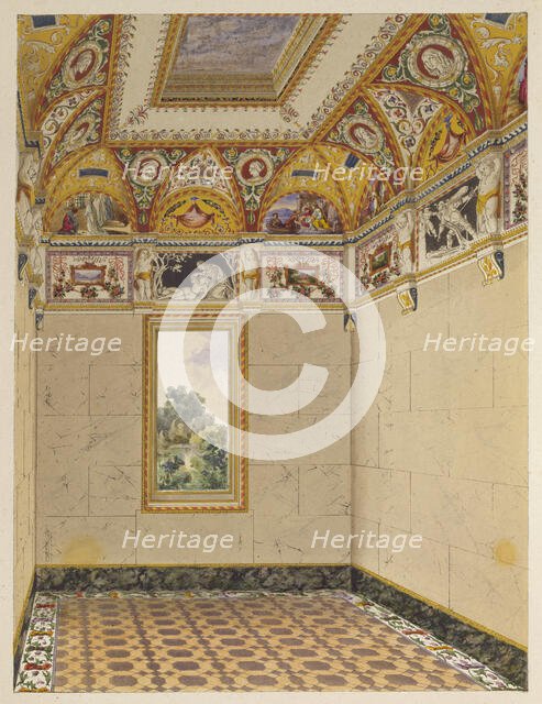 Buckingham Palace: Garden Pavilion: Perspective view of the Scott Room, 1846. Creator: Unknown.