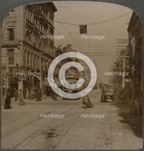 'Yonge St., looking north from King St., the busy center of Toronto, Canada', 1904. Artist: Unknown.