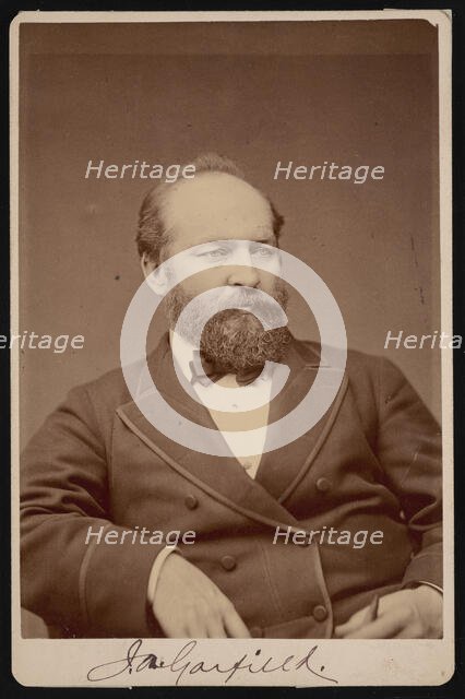 Portrait of James Abram Garfield (1831-1881), Before 1876. Creator: Brady's National Photographic Portrait Galleries.