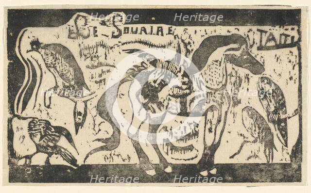 Title Page for "Le Sourire" (Titre du Sourire), in or after 1895. Creator: Paul Gauguin.