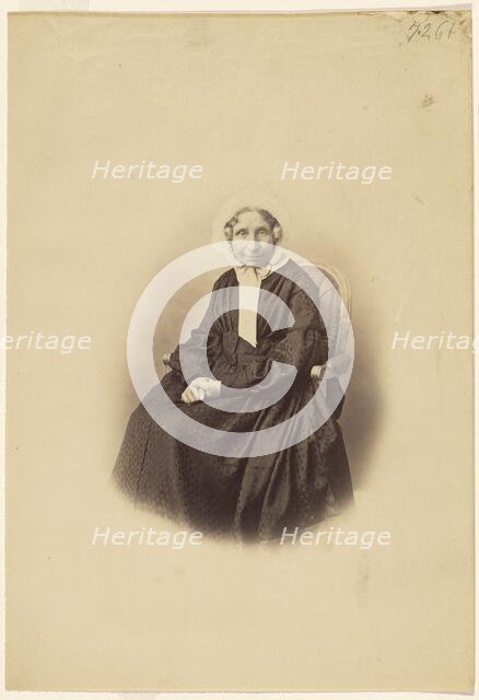Portrait of an Unidentified Woman, about 1858. Creator: Gustave Le Gray.