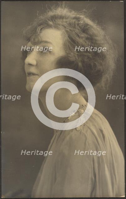 Portrait of a Woman in Furs (not visible), 1907-1943. Creator: Louis Fleckenstein.