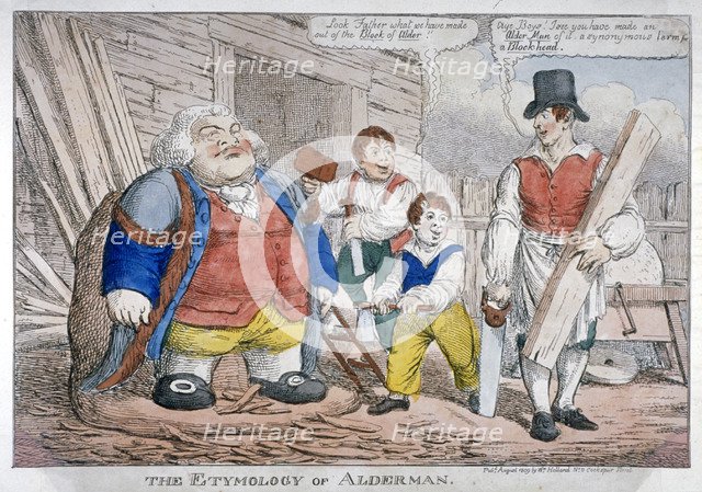 'The Etymology of Alderman', 1809. Artist: Anon