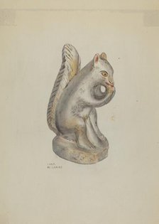 Pa. German Chalkware Squirrel, c. 1939. Creator: Inez McCombs.