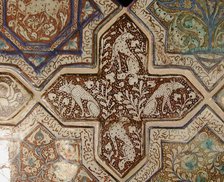 Cross-Shaped Tile, Iran, 13th century. Creator: Unknown.