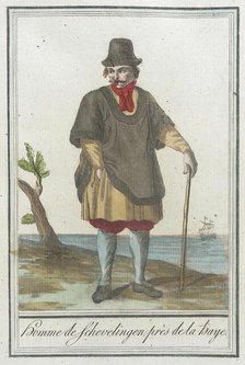 Costumes de Différents Pays, 'Homme de Schevelingen Près de la Baye', c1797. Creators: Jacques Grasset de Saint-Sauveur, LF Labrousse.