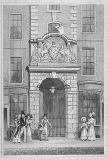 Saddlers' Hall, Cheapside, City of London, 1830. Artist: W Watkins