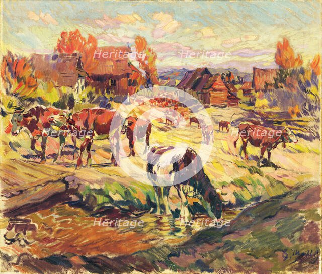 From the Pasture, around 1924. Creator: Gustav Mally.