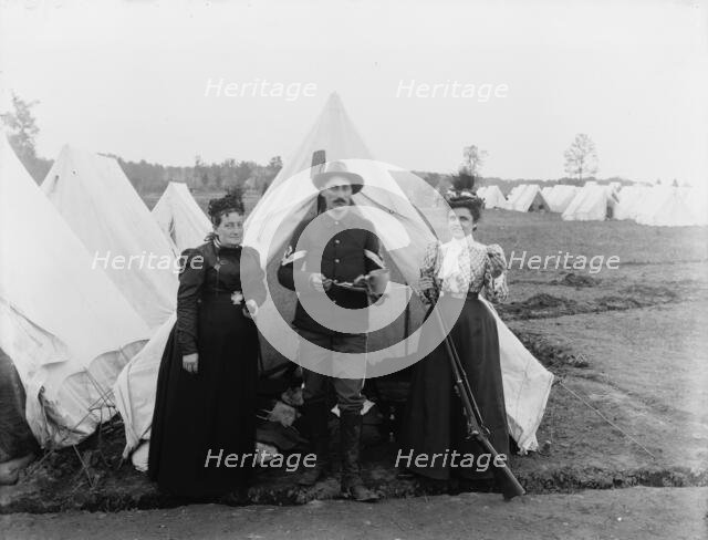 Lamb, Richard and Mrs. Lamb. (Spanish American war camp), between 1890 and 1910. Creator: Unknown.