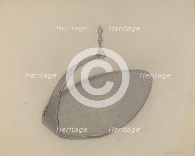 Iron Griddle, c. 1938. Creator: Joseph Papa.