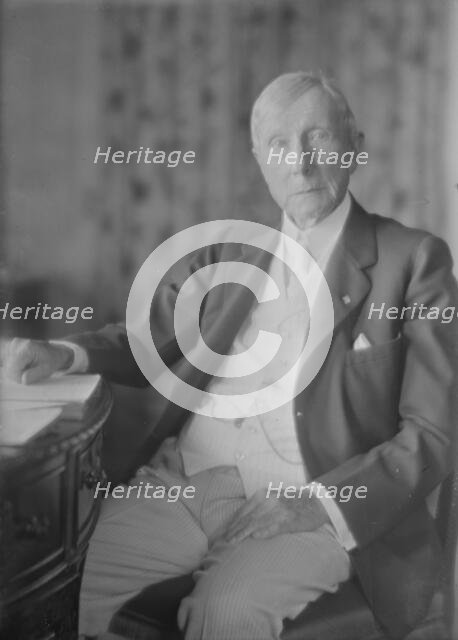 Mr. J.D. Rockefeller, portrait photograph, 1918 Aug. 2. Creator: Arnold Genthe.