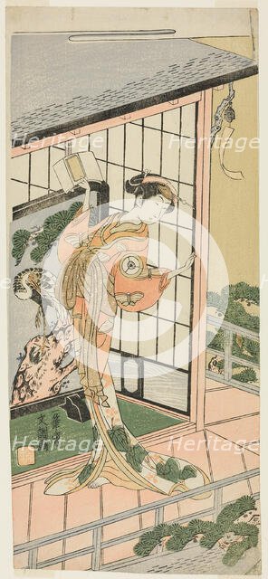 The Actor Iwai Hanshiro IV as Okaru in Act Seven of the Play Chushingura (Treasury..., c. 1769. Creator: Ippitsusai Buncho.