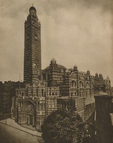 'Westminster's Byzantine Cathedral of Red Brick Seen from Ashley Place', c1935. Creator: Campbell.