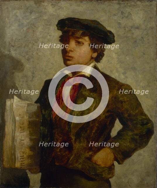 Newspaper Boy, 1869. Creator: Edward Mitchell Bannister.