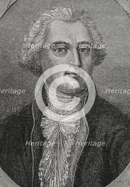 Antoine-François Bertrand de Molleville (1744-1818), French politician, staunch royalist, 1876.  Creator: Pannemaker.