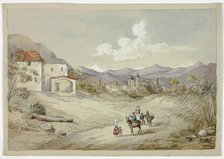 Albenga on the Corniche (Costal) Road, November 6, 1841. Creator: Elizabeth Murray.