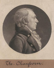 Thomas Claiborne, 1805. Creator: Charles Balthazar Julien Févret de Saint-Mémin.