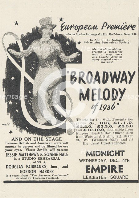 Broadway Melody of 1936 , 1935. Artist: Unknown