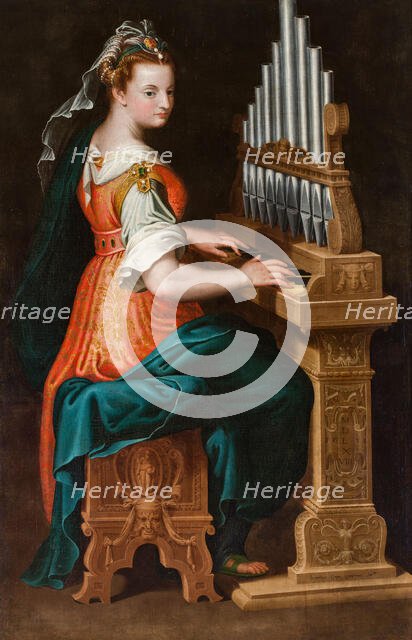 Saint Cecilia, 1568. Creator: Campi, Bernardino (1522-1591).