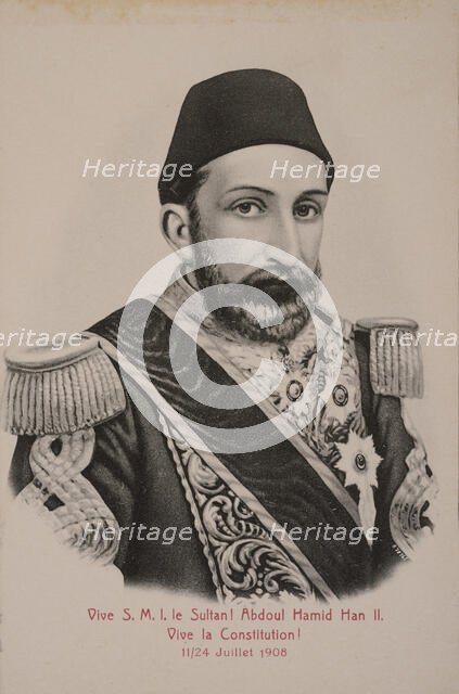 Sultan Abdulhamid II (1842-1918), Emperor of the Ottomans, Caliph of the Faithful, 1908. Creator: Anonymous.