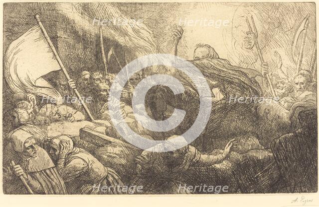 The Triumph of Death: Proclamation (Le triomphe de la mort: La proclamation). Creator: Alphonse Legros.