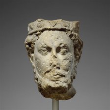 Head of a King, French, ca. 1180. Creator: Unknown.