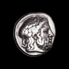 Tetradrachm (Coin) Depicting the God Zeus, 359-336 BCE. Creator: Unknown.