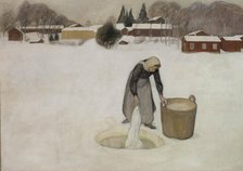 Washing on the Ice, 1900. Creator: Pekka Halonen.