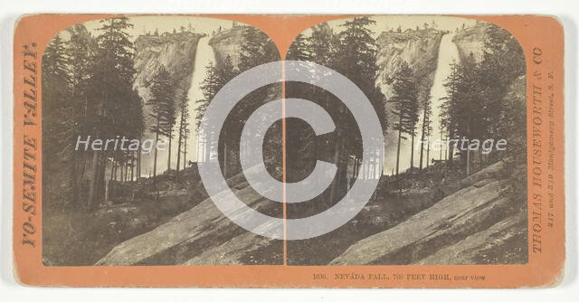 Nevada Fall, 700 Feet High, Near View, 1860/69. Creator: Lawrence & Houseworth.