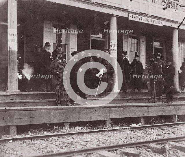 Hanover Junction Station, Pennsylvania, 1861-65. Creator: Unknown.