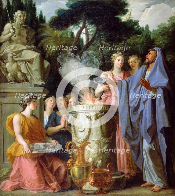 Sacrifice to Jupiter. Artist: Coypel, Noël (1628-1707)