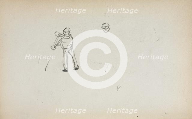 Italian Sketchbook: Gondolier (page 13), 1898-1899. Creator: Maurice Prendergast (American, 1858-1924).