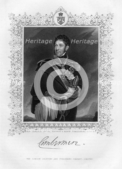 General Stapleton Cotton (1773-1865), 1st Viscount Combermere, 19th century.Artist: C Pearson