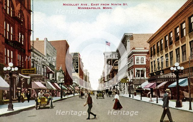Nicollet Avenue, Minneapolis, Minnesota, USA, 1915. Artist: Unknown