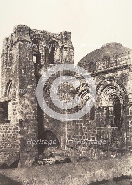 Jérusalem, Saint-Sépulcre, Clocher, 1854. Creator: Auguste Salzmann.