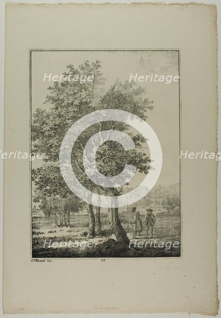 Plate 33 from Blatt Baum und Landschafts Studien, c.1810. Creator: Lorenz Ekemann Alesson.