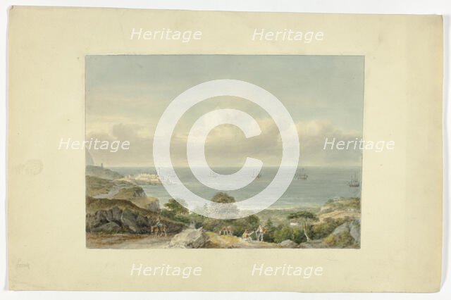 Mediterranean Seascape with Port, n.d. Creator: Nicholas Pocock.