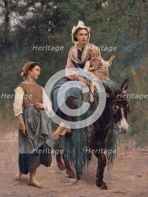 Italian Peasant Family, unknown date. Creator: Franois Alfred Delobbe.