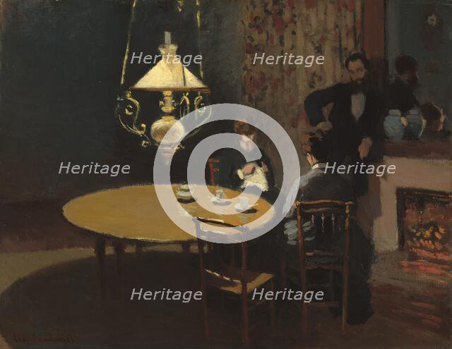 Interior, after Dinner, 1868/1869. Creator: Claude Monet.