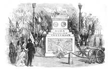 Grand Military Trophy, at the Concerts for the Benefit of the Patriotic Fund, in the Town..., 1854. Creator: Unknown.