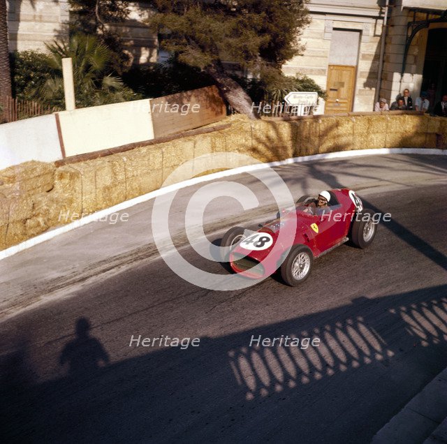 Phill Hill racing a Ferrari D246, Monaco Grand Prix, Monte Carlo, 1959. Artist: Unknown
