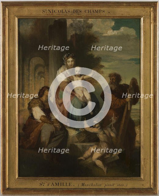 Sketch for the church of Saint-Nicolas-des-Champs: the Holy Family, 1882.  Creator: Xavier-Alphonse Monchablon.
