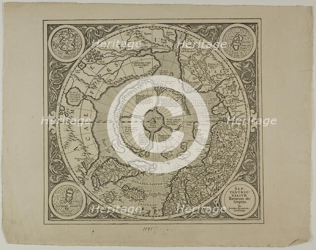Map of the Mercator Projection, 1595, reprinted 1889. Creator: Unknown.